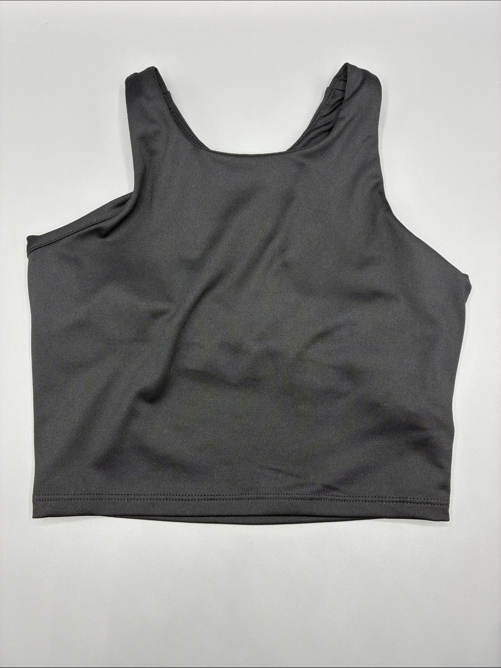 tek gear Black Cropped Tank with built in bra girls small 7